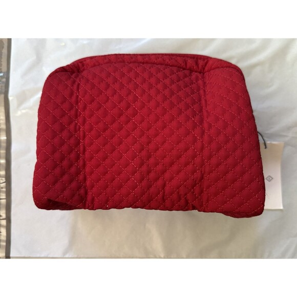 VERA BRADLEY Cosmetic Case Cardinal Red Microfiber Iconic Classic Preppy - New - Picture 3 of 5